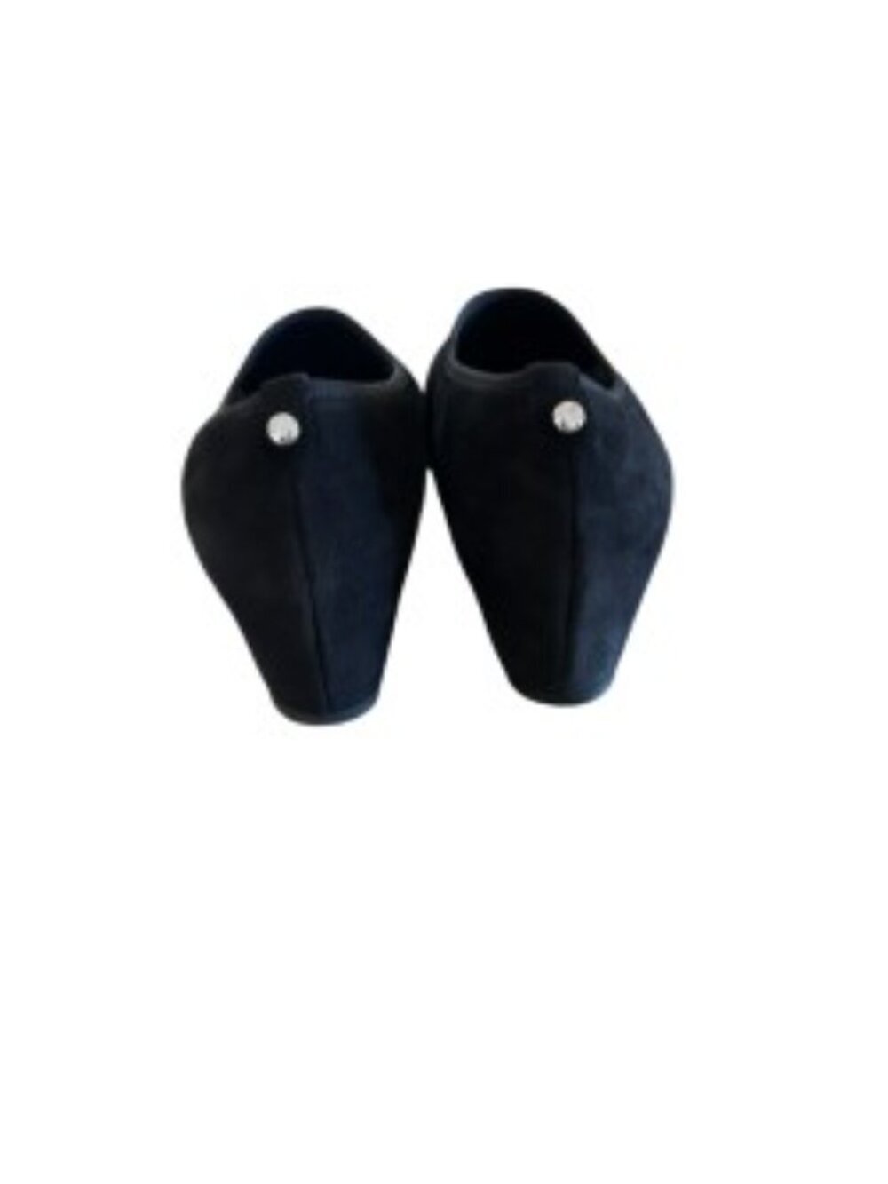 Stuart Weitzman Black Suede Covered Wedge Shoe 9 - Picture 5 of 7